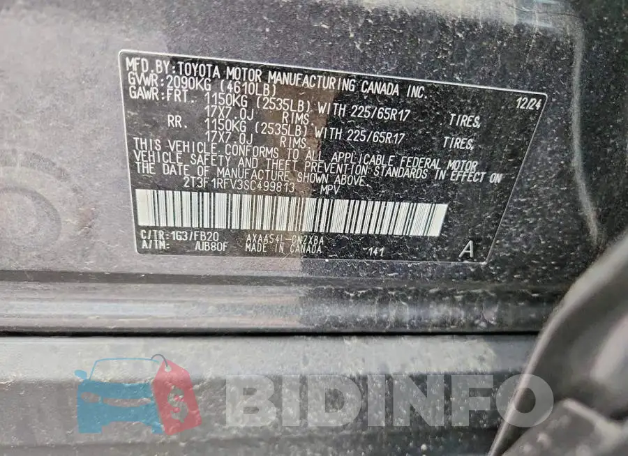 2T3F1RFV3SC499813 Photo# 13