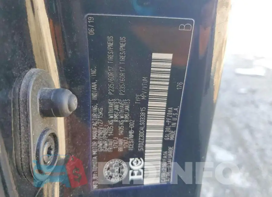5TDZZ3DC4LS033815 Photo# 14