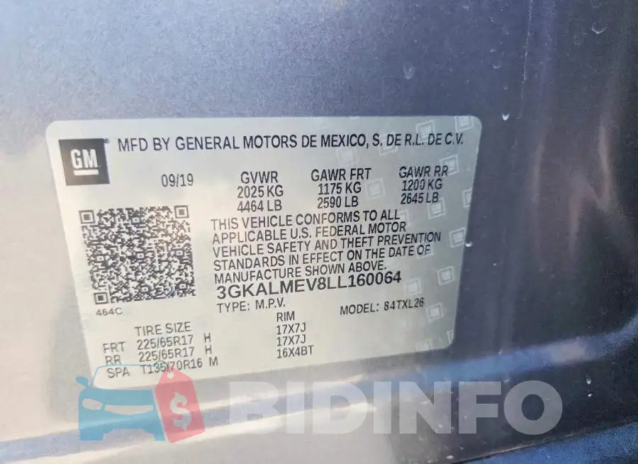 3GKALMEV8LL160064 Photo# 13