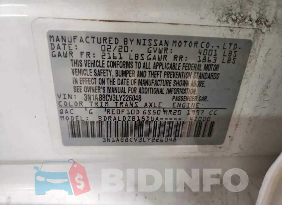 3N1AB8CV3LY226048 Photo# 12