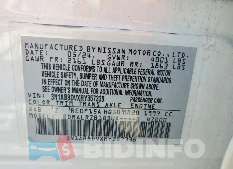 3N1AB8DVXRY357338 Photo# 13