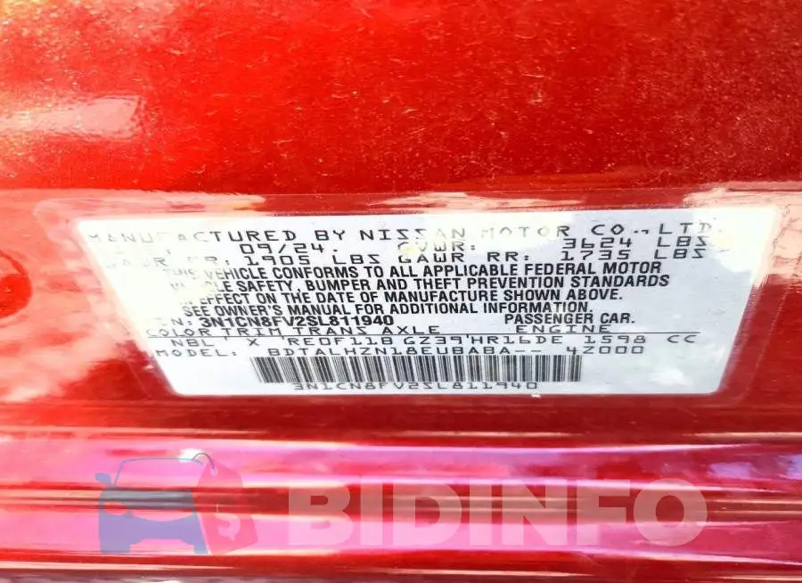 3N1CN8FV2SL811940 Photo# 12