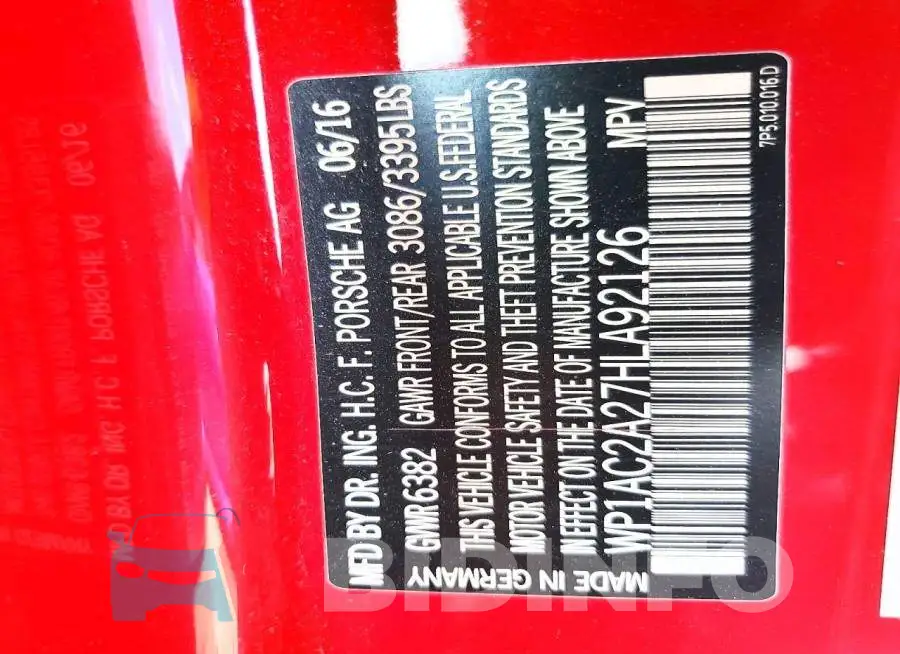 WP1AC2A27HLA92126 Photo# 14