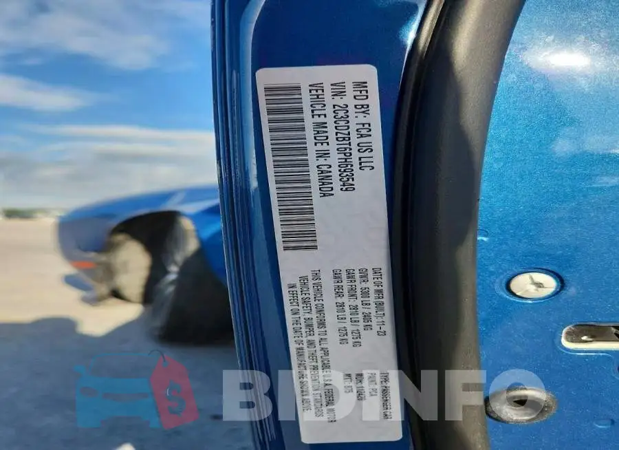 2C3CDZBT6PH693549 Photo# 12