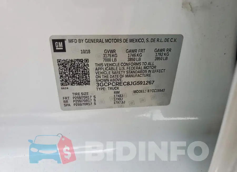 3GCPCREC8JG591267 Photo# 13