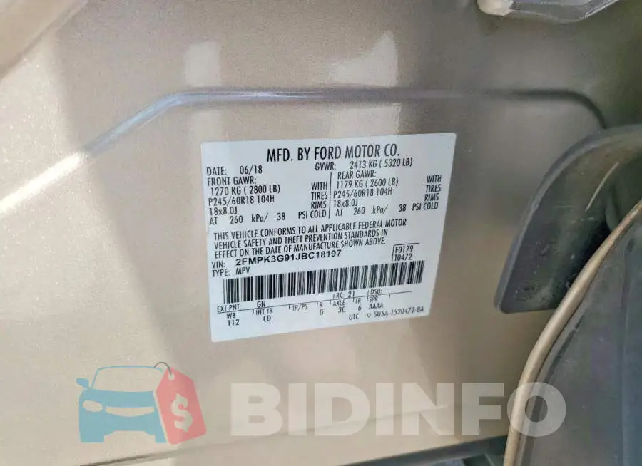 2FMPK3G91JBC18197 Photo# 12