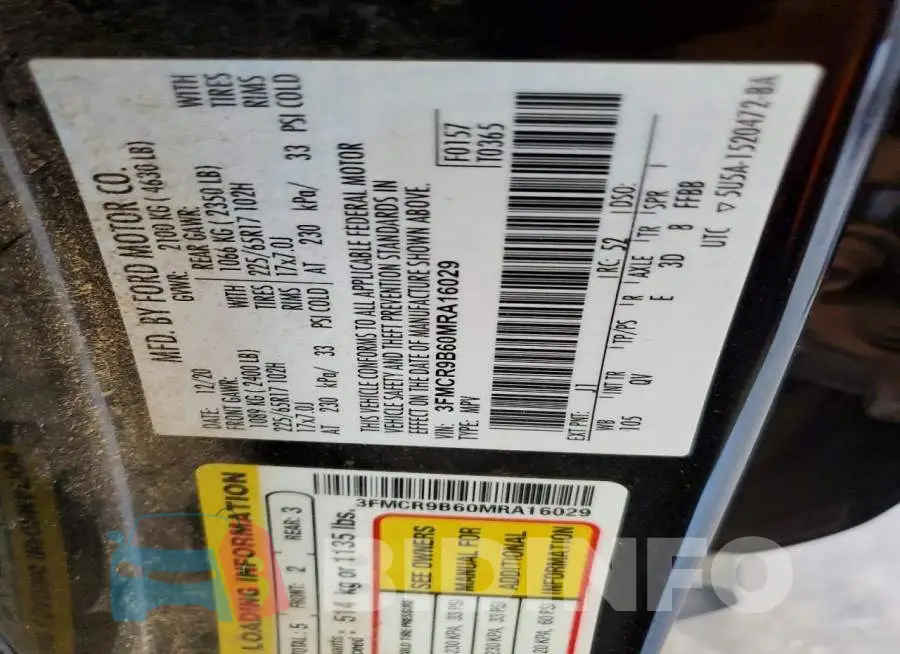 3FMCR9B60MRA16029 Photo# 13