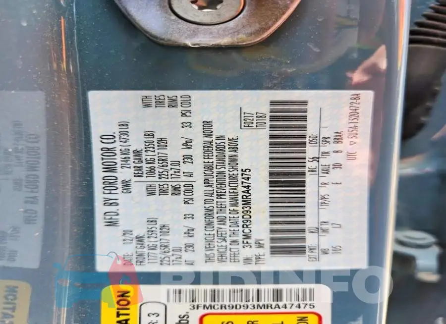 3FMCR9D93MRA47475 Photo# 12
