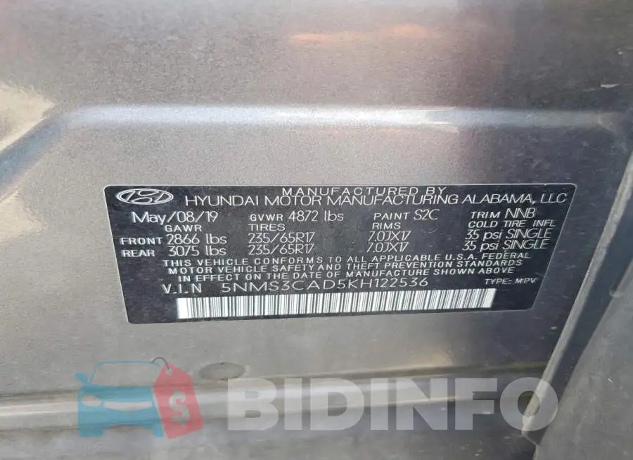 5NMS3CAD5KH122536 Photo# 13