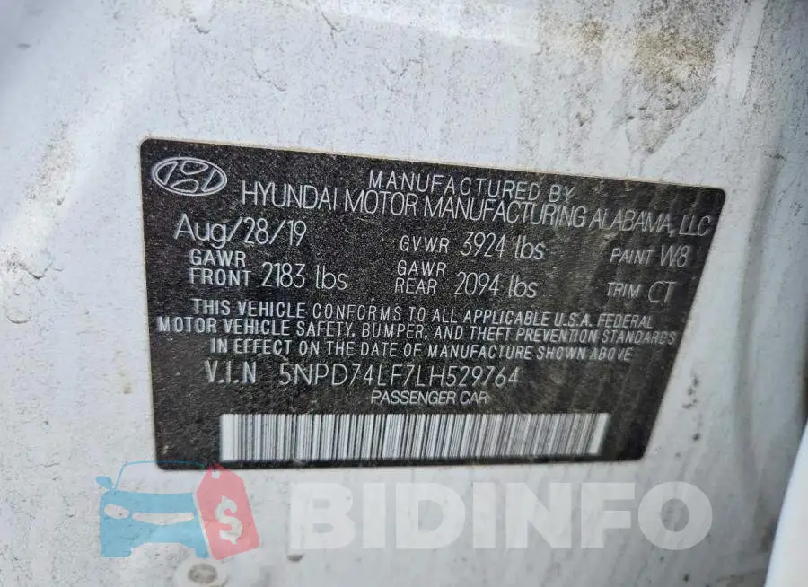 5NPD74LF7LH529764 Photo# 12