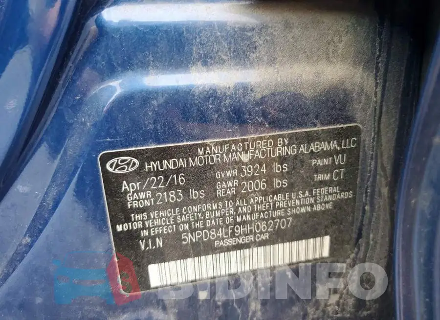 5NPD84LF9HH062707 Photo# 12