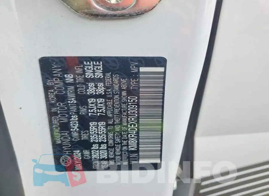 KM8KR4DEXRU309150 Photo# 13