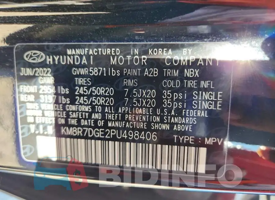 KM8R7DGE2PU498406 Photo# 14