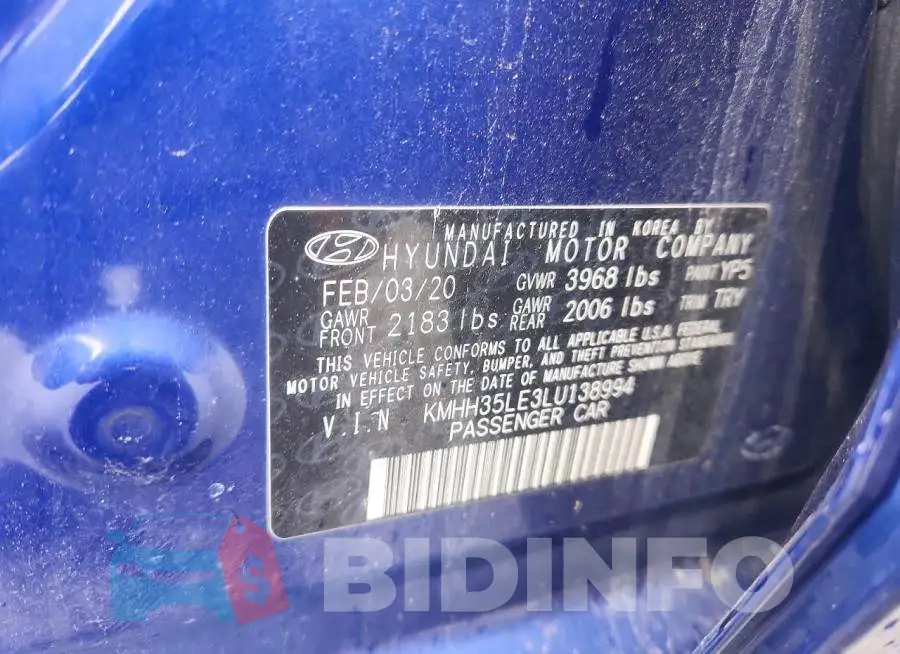 KMHH35LE3LU138994 Photo# 12