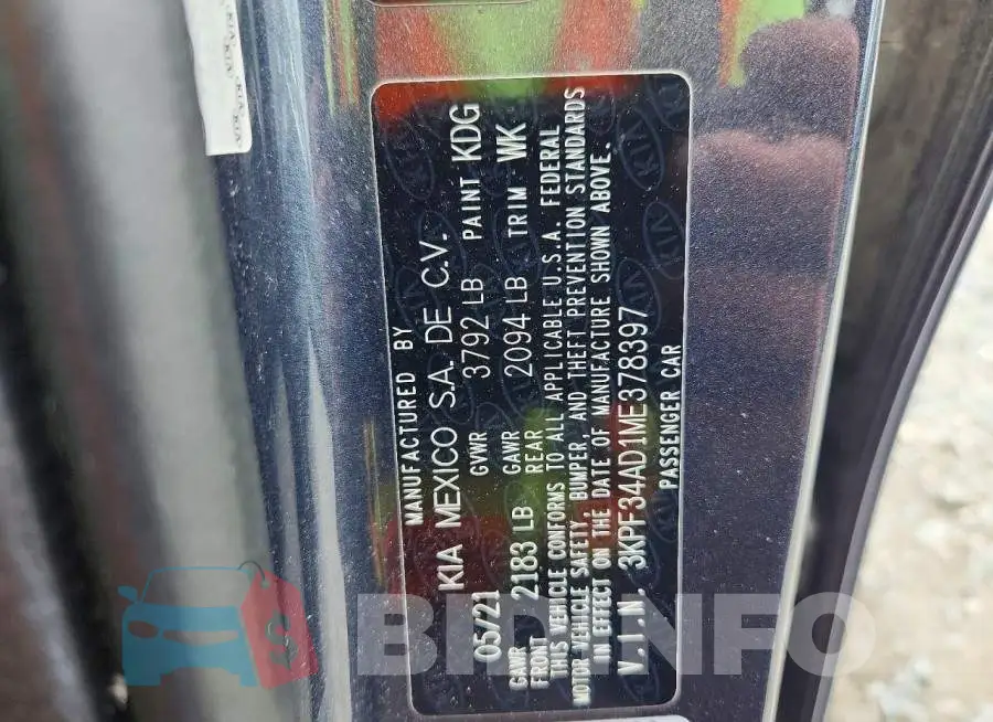 3KPF34AD1ME378397 Photo# 12