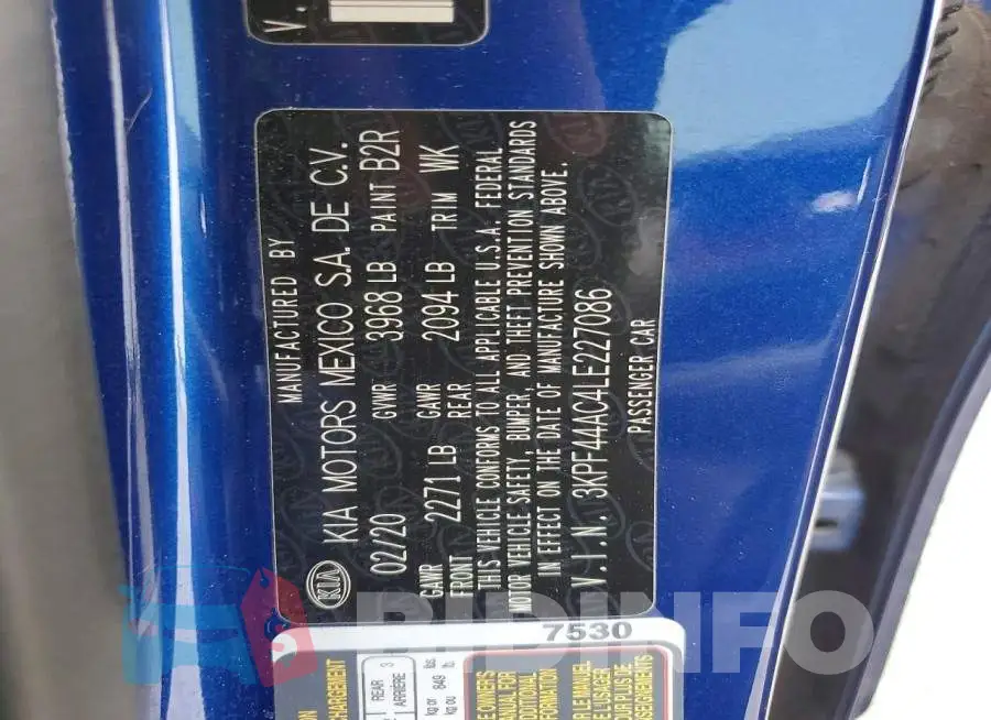 3KPF44AC4LE227086 Photo# 12