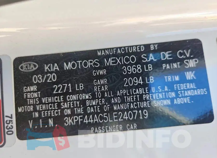 3KPF44AC5LE240719 Photo# 12