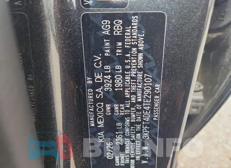 3KPFT4DE4TE290107 Photo# 12