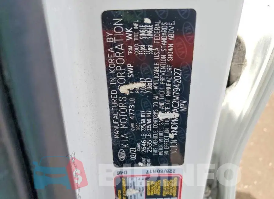 KNDPMCAC2M7942027 Photo# 13