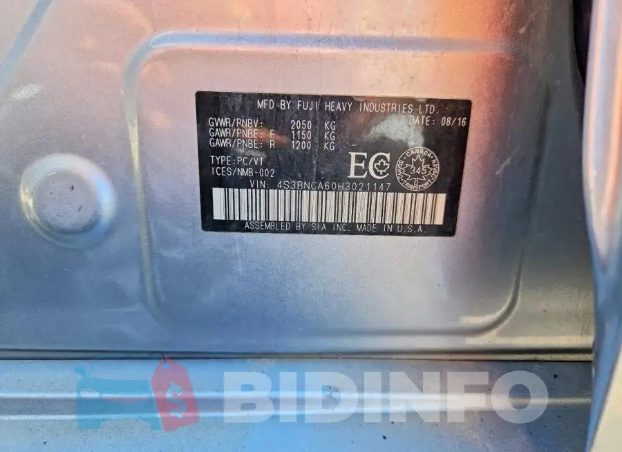 4S3BNCA60H3021147 Photo# 12