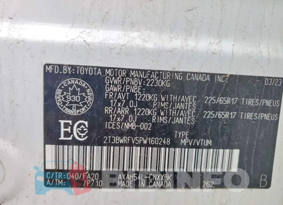 2T3BWRFV5PW160248 Photo# 14