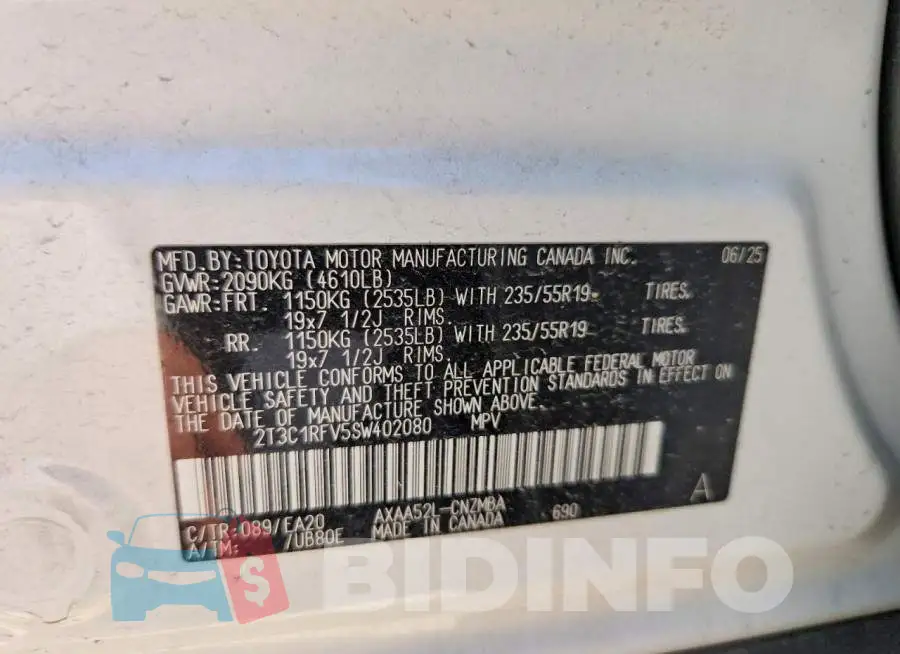 2T3C1RFV5SW402080 Photo# 13