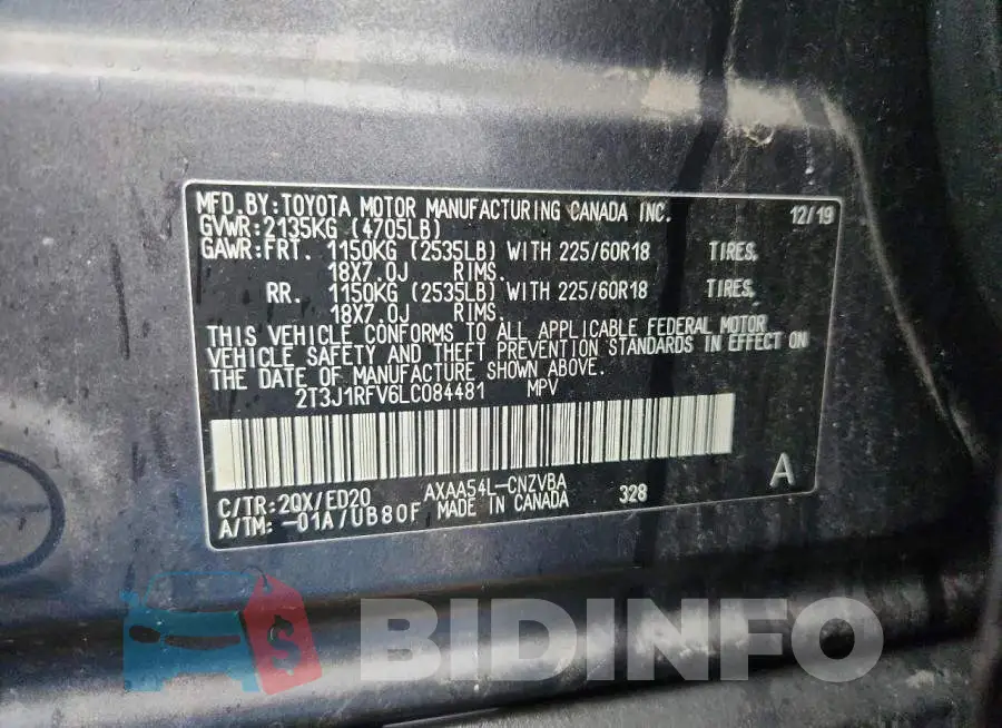 2T3J1RFV6LC084481 Photo# 13