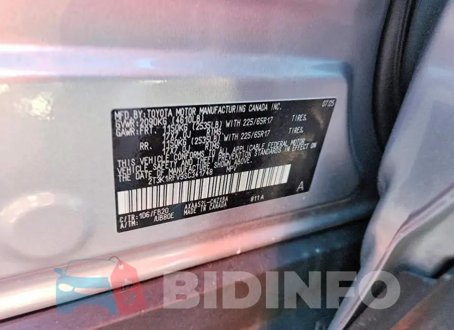 2T3K1RFV9SC341748 Photo# 13