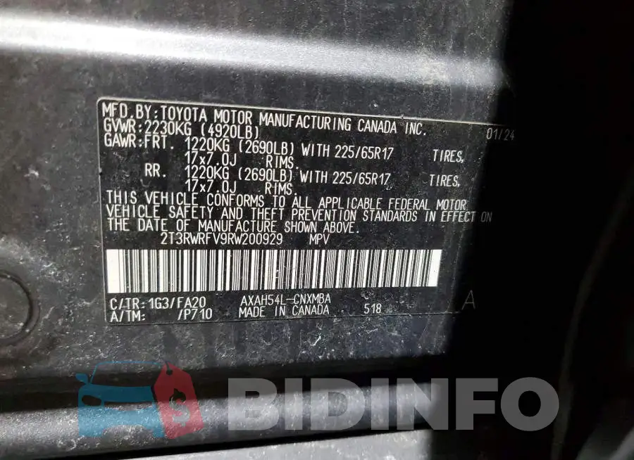 2T3RWRFV9RW200929 Photo# 13