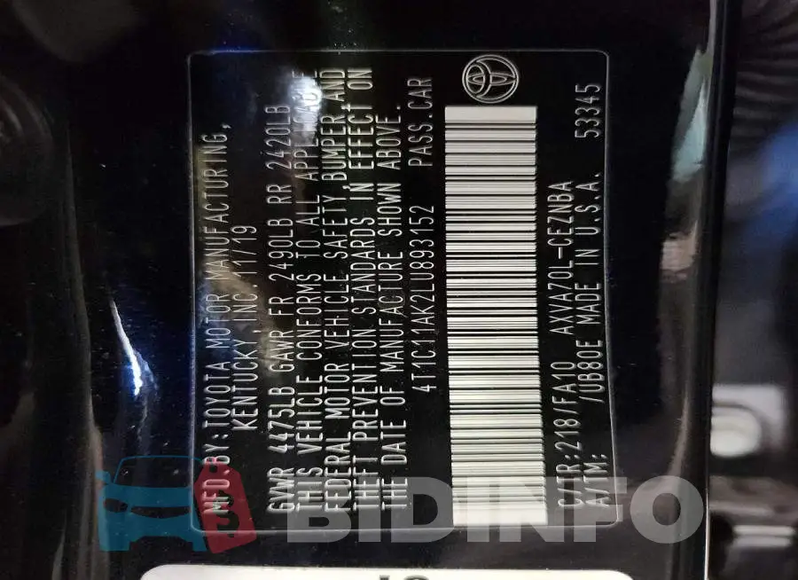 4T1C11AK2LU893152 Photo# 13