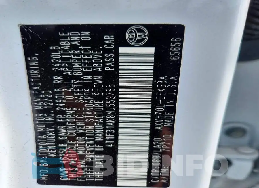 4T1F31AK8MU553786 Photo# 12
