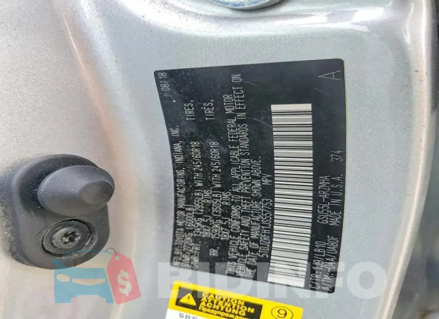 5TDJZRFH1JS557753 Photo# 12