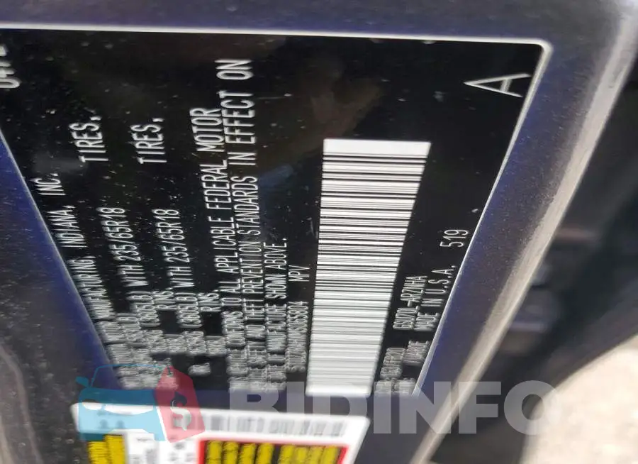 5TDZZRAHXMS065804 Photo# 12