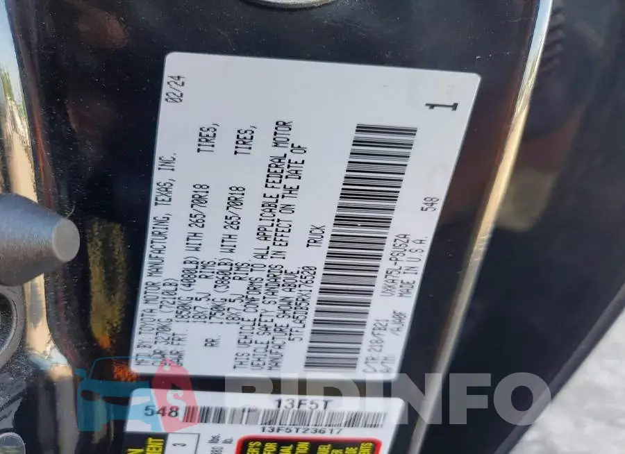 5TFLA5DB5RX176520 Photo# 13