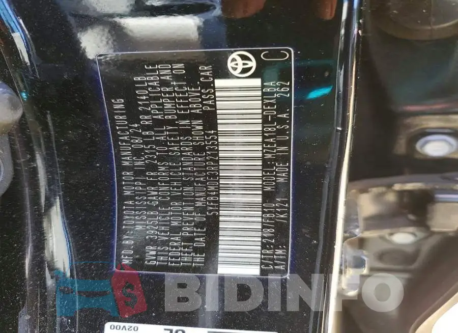 5YFB4MDE3RP213554 Photo# 12