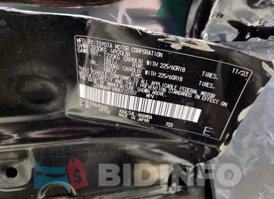 JTMB6RFV8RD122397 Photo# 13