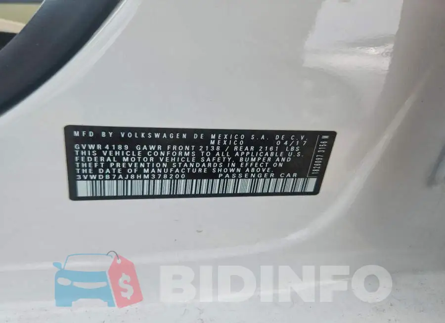 3VWDB7AJ8HM378200 Photo# 12