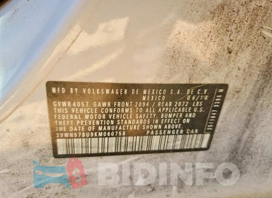 3VWN57BU9KM060758 Photo# 13