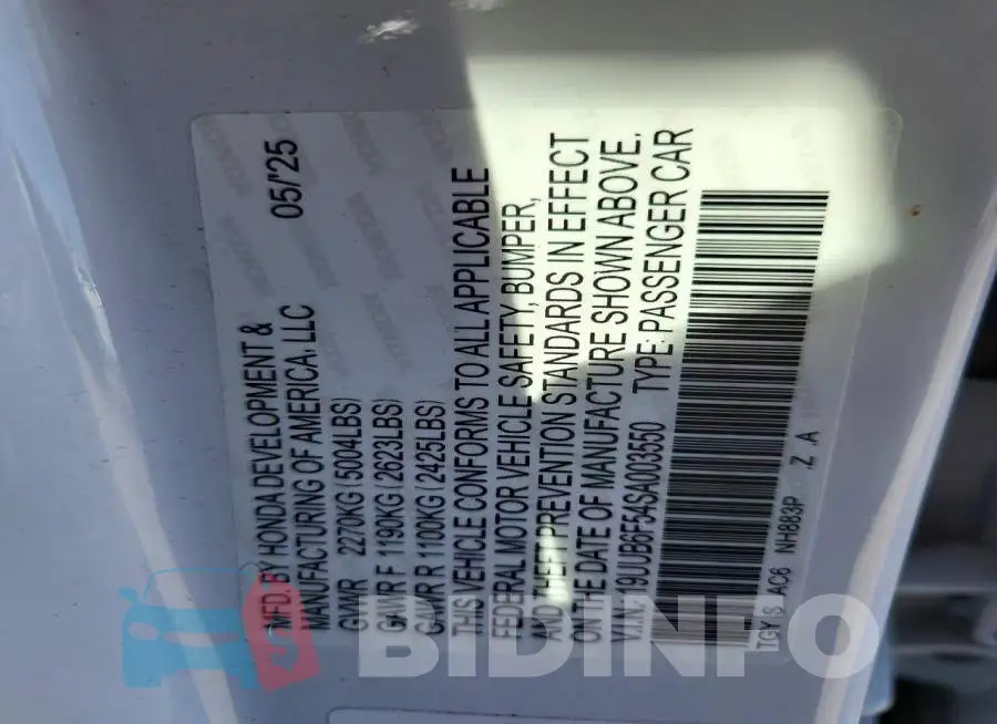 19UUB6F54SA003550 Photo# 12