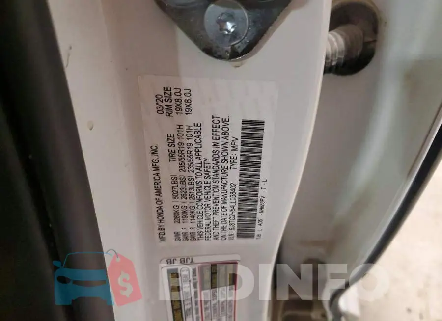 5J8TC2H54LL038402 Photo# 13