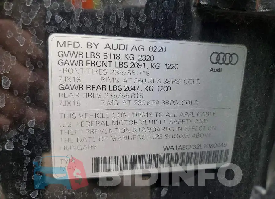 WA1AECF32L1080449 Photo# 13