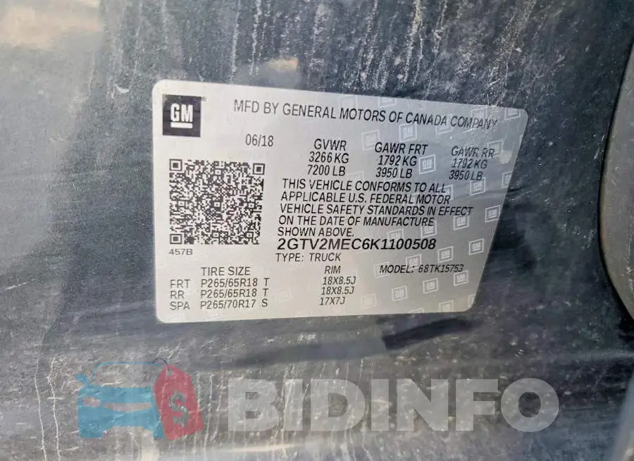 2GTV2MEC6K1100508 Photo# 12