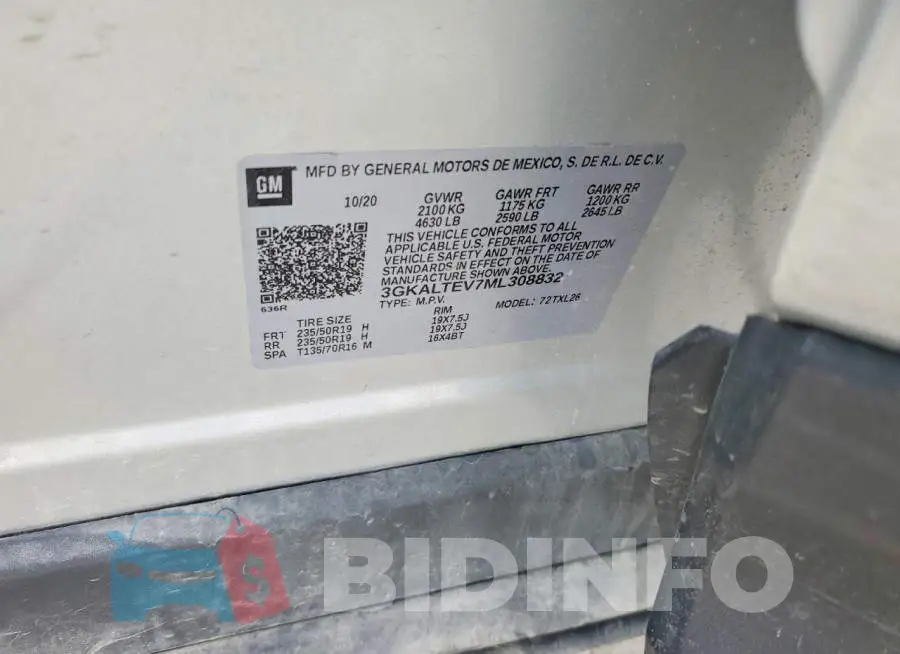 3GKALTEV7ML308832 Photo# 13