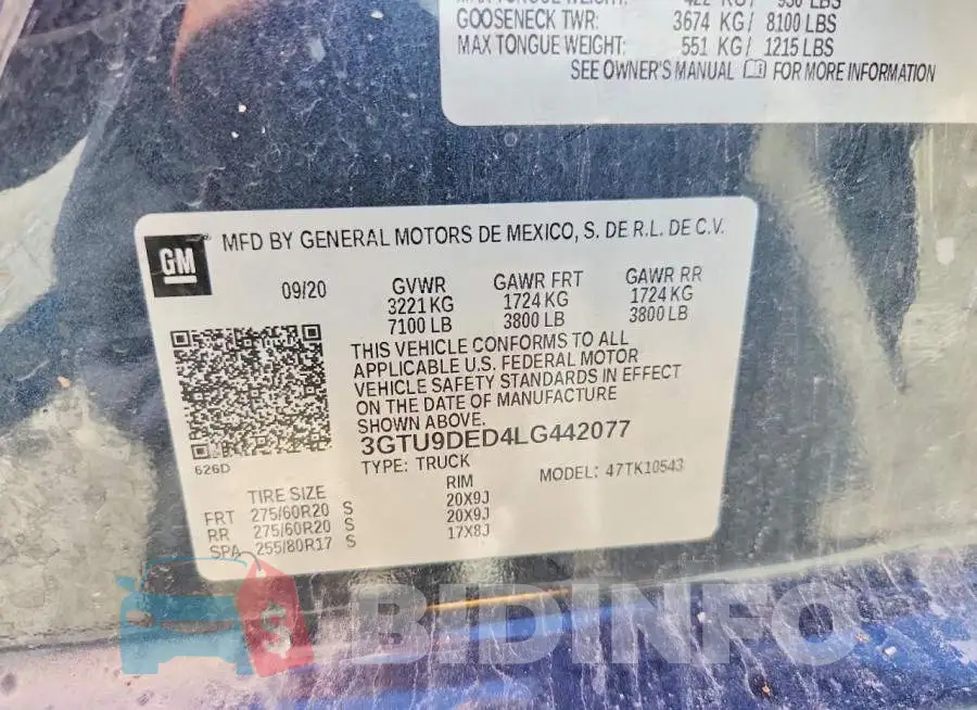 3GTU9DED4LG442077 Photo# 12
