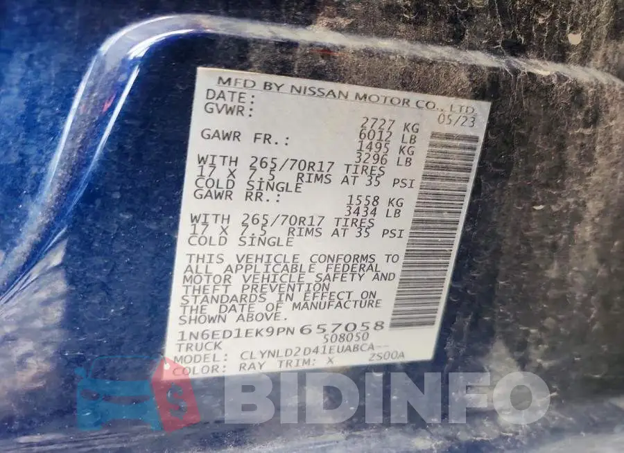 1N6ED1EK9PN657058 Photo# 12