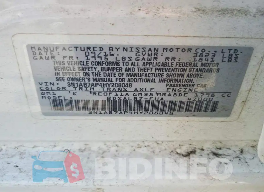3N1AB7AP4HY208048 Photo# 12