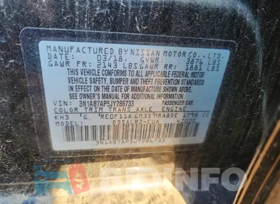 3N1AB7AP5JY286733 Photo# 12