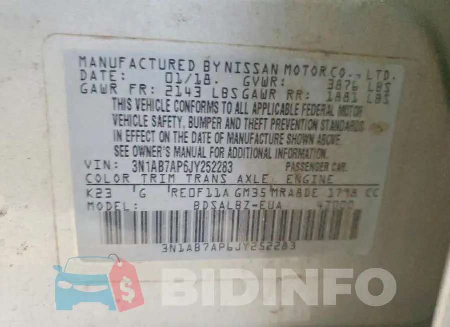 3N1AB7AP6JY252283 Photo# 12