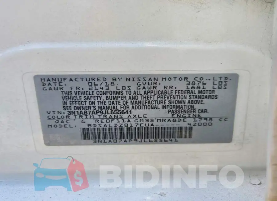3N1AB7AP9JL655641 Photo# 13