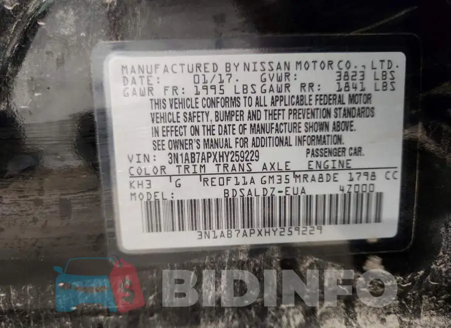 3N1AB7APXHY259229 Photo# 12